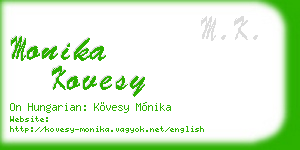 monika kovesy business card