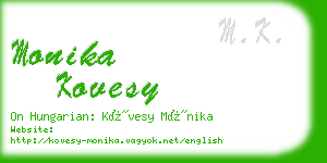 monika kovesy business card